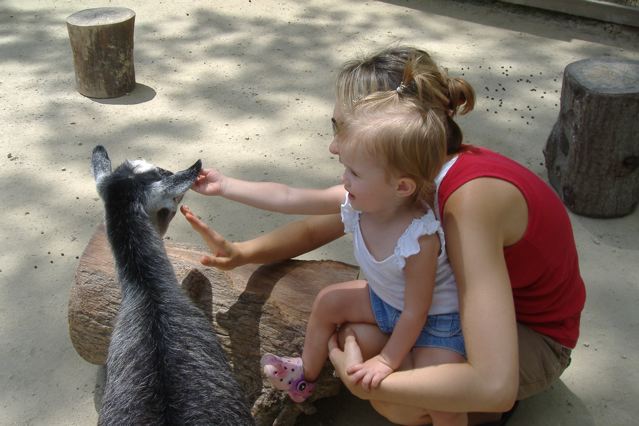 Emily and Ella at the Tyler Zoo on Memorial Day Weekend